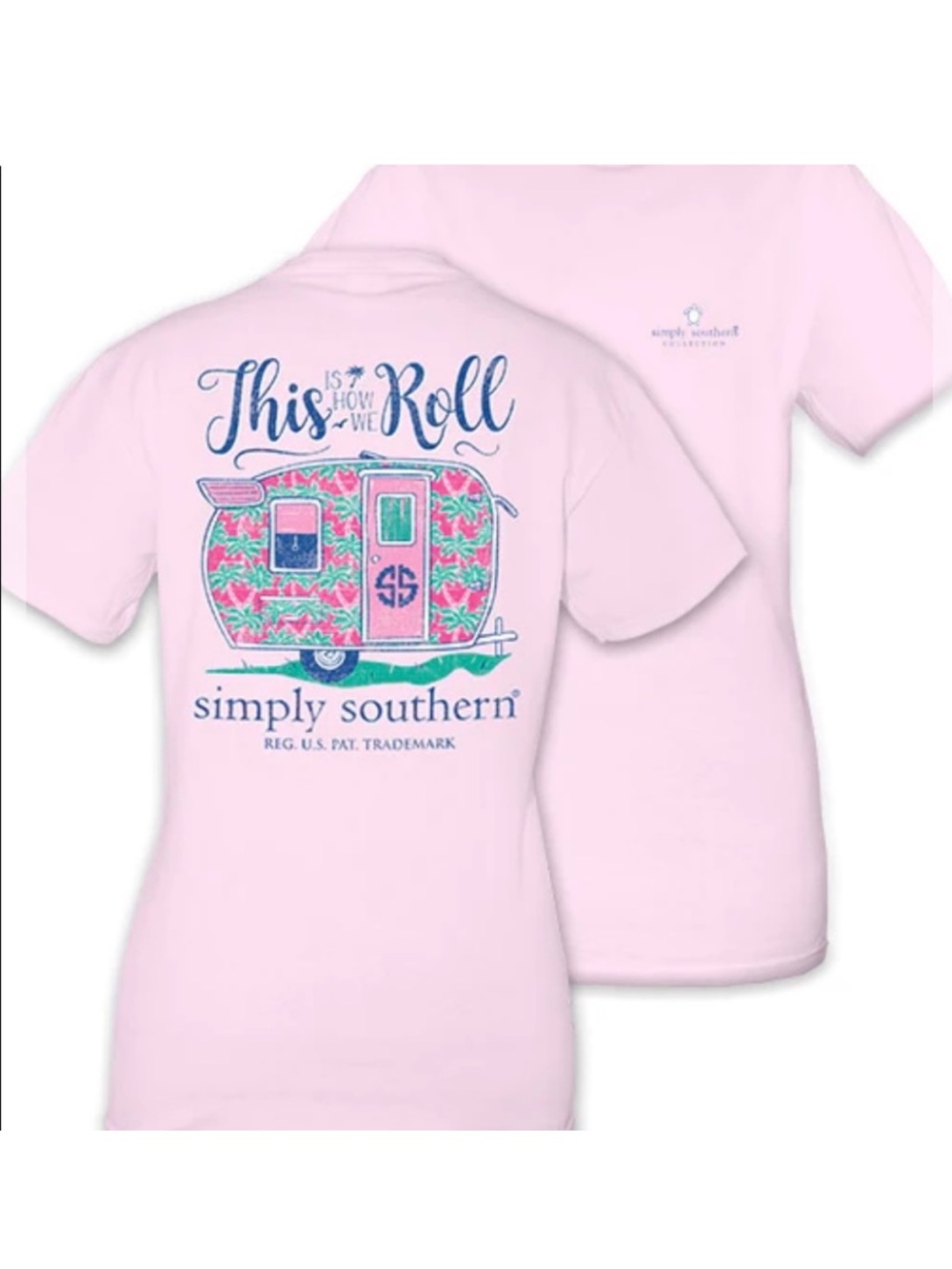 Simply Southern This is How We Roll Short Sleeve Tee Size Medium Preppy